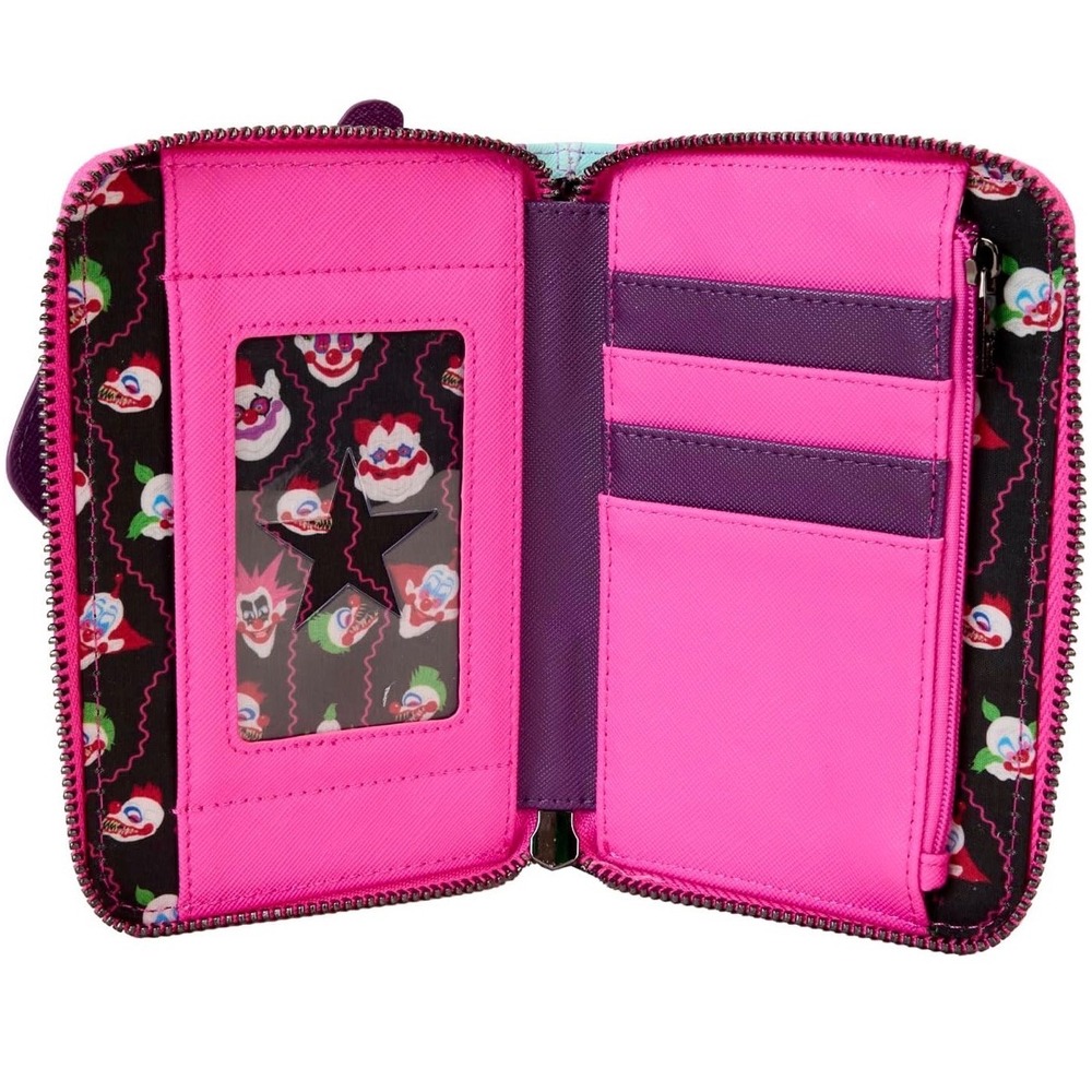 NWT Loungefly Killer Klowns From Outer Space Jumbo Cosplay Wallet Glow In Dark - Picture 6 of 8